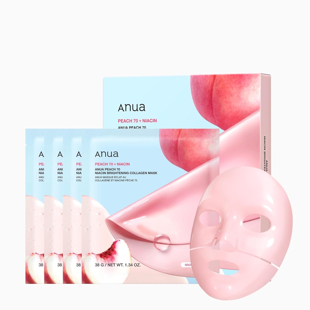 [ANUA/017] Anua/ Peach 70 Niacin Brightening Collagen Mask: انوا قناع ليلي بالخوخ والكولاجين