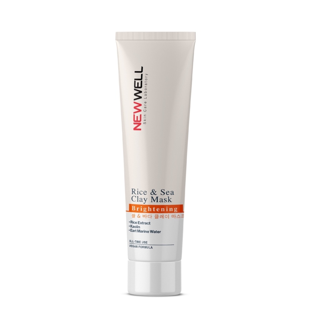 [NEW/012] NEWELL/ Rice & Sea Clay Mask 100ml: نيو ويل ماسك الطين البحري والارز