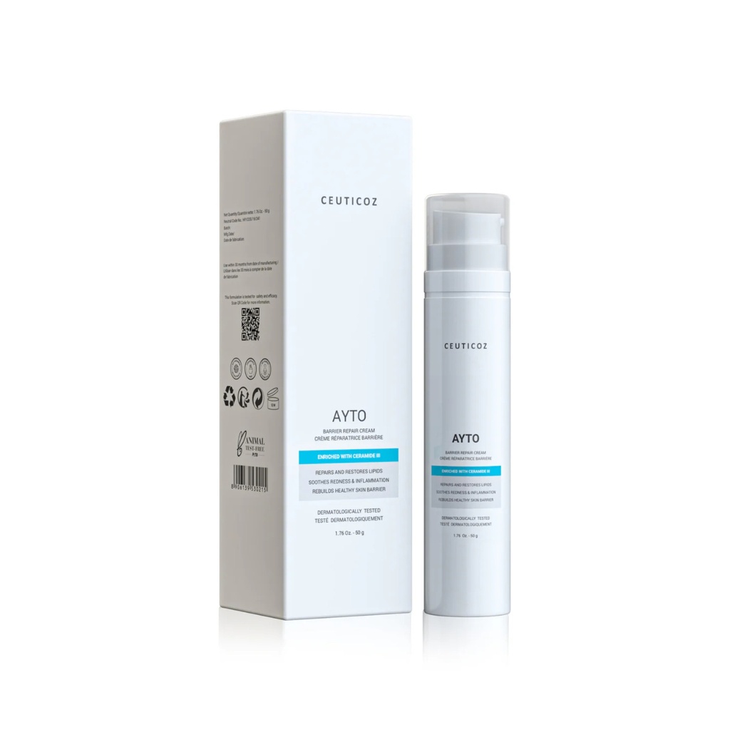 Ceuticoz/ AYTO - Barrier Repair Cream 50g:سيتيكوز كريم ترميم واصلاح حاجز البشرة