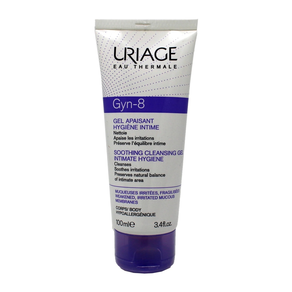 [EAU/034] Uriage/ Gyn-8 Intimate Hygiene Soothing Cleansing Gel 100ml: يورياج جين ٨ جل مهدئ لنظافة المنطقة الحساسة