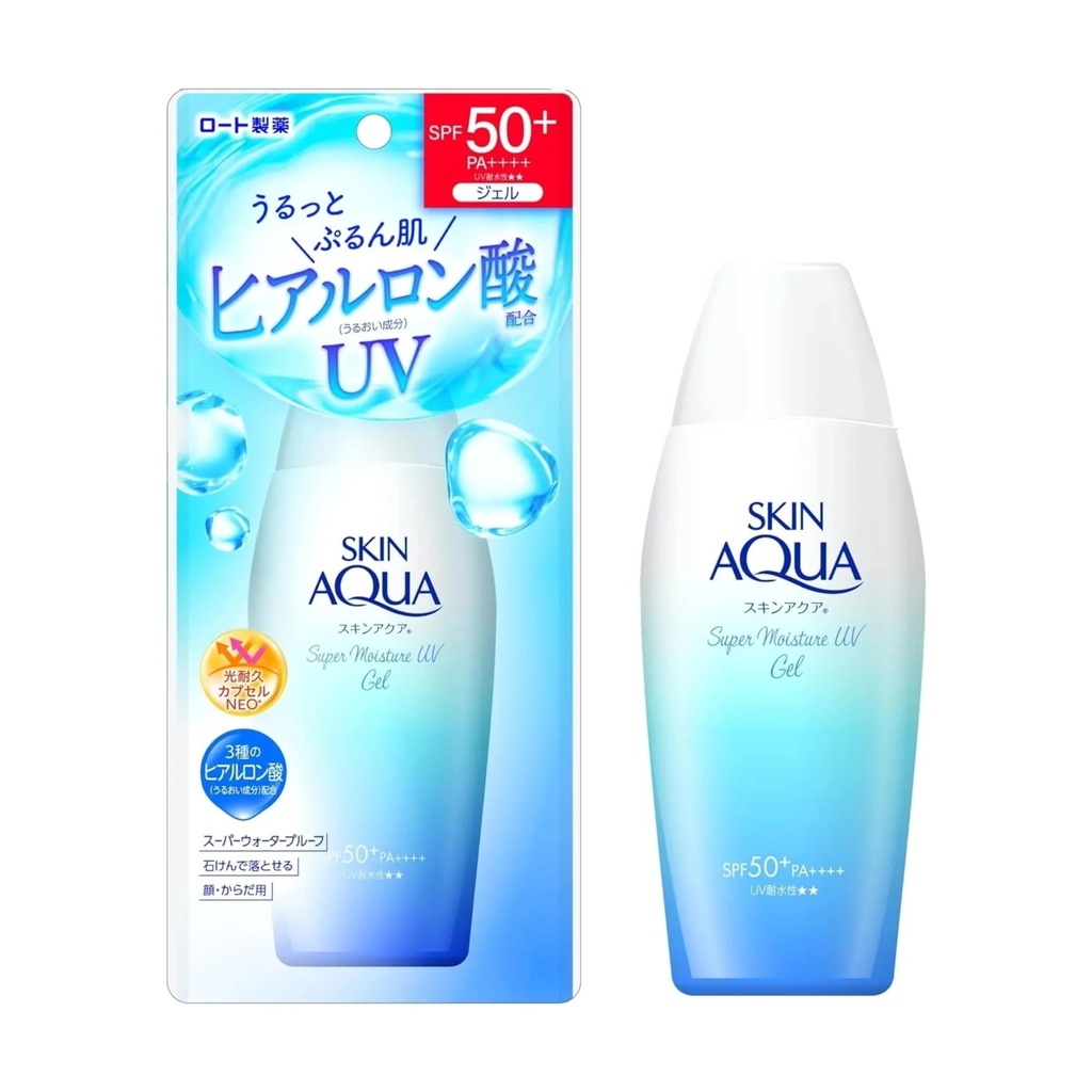 Skin Aqua/ Super Moisture Gel Hydrating Sunscreen SPF50+: سكن اكوا جل خفيف واقي شمس ومرطب
