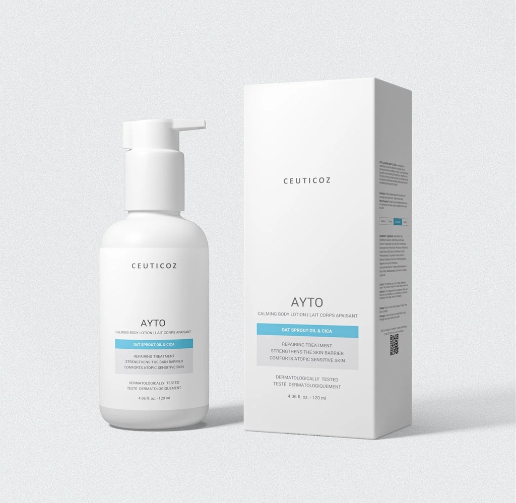 Ceuticoz/ AYTO - Calming Body Lotion 120ml: سيتيكوز لوشن ترطيب الجسم سريع الامتصاص بملمس غير دهني