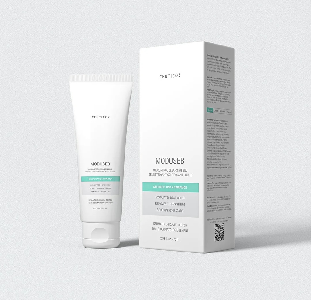 [COZ/007] Ceuticoz/ MODUSEB - Oil Control Cleansing Gel 75ml:  سيتيكوز غسول جل للوجه للبشرة الدهنية والمختلطة