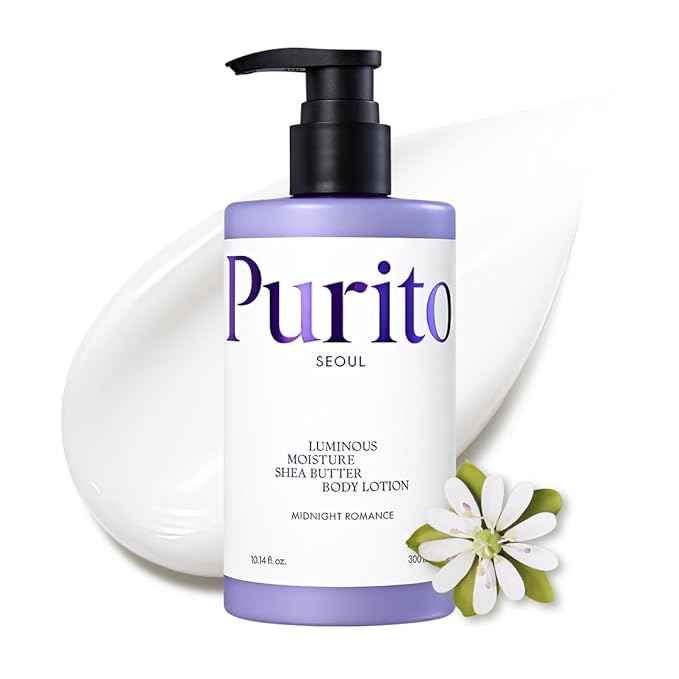 [PRT/004] PURITO/ Luminous Moisture Shea Butter Body Lotion Midnight Romance 300ml: بوريتو لوشن لترطيب الجسم بزبدة بذور الشيا