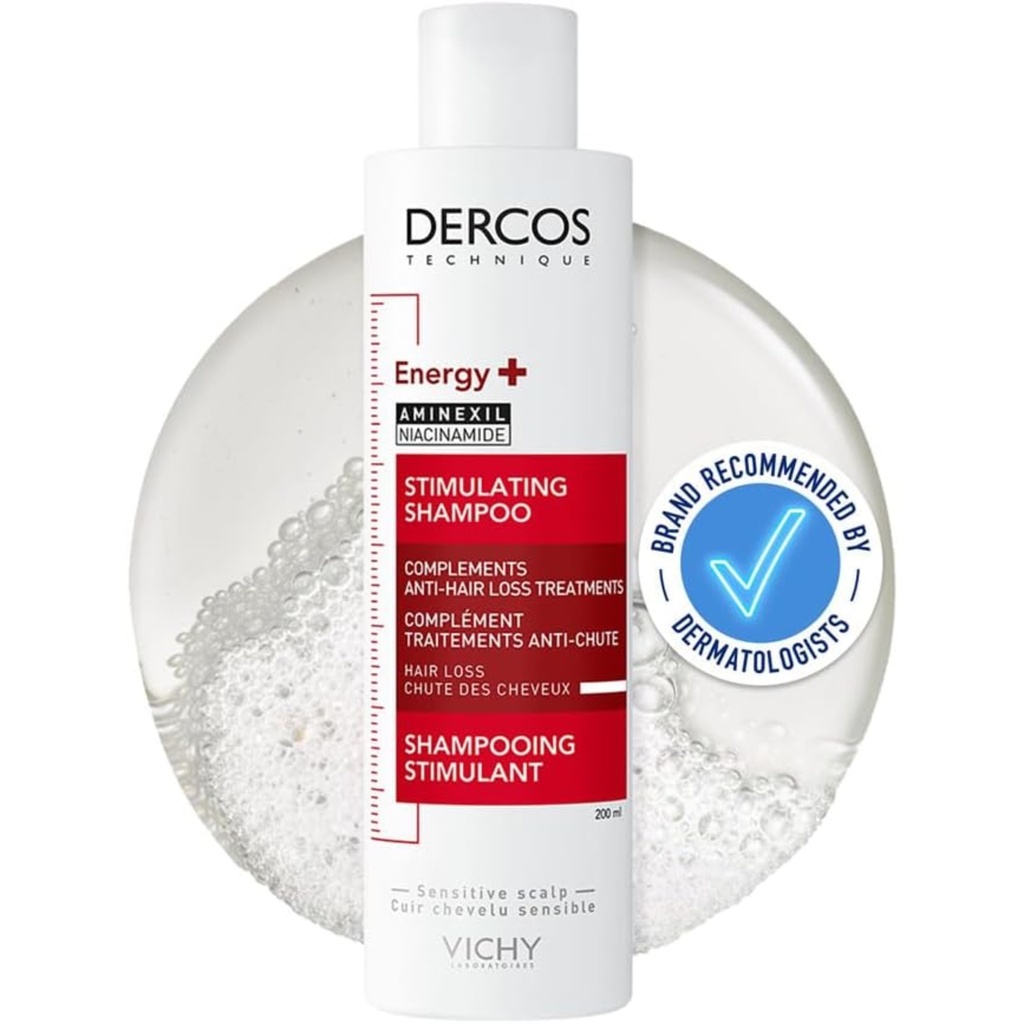 VICHY/ DERCOS Energising Shampoo 200ml: شامبو فيجي ديركوس لمنع تساقط الشعر