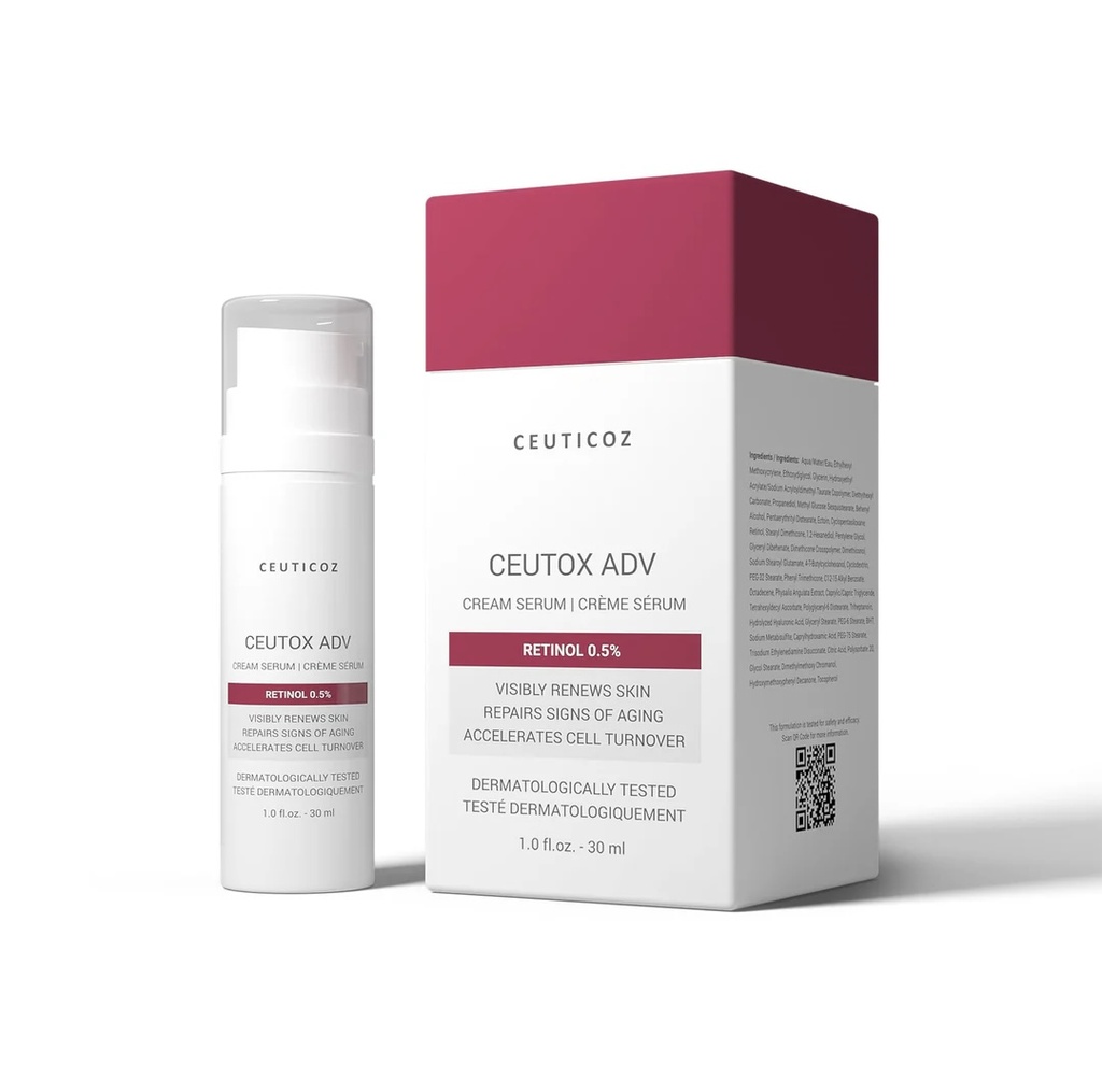 [COZ/0014] Ceuticoz/ CEUTOX ADV - 0.5% Retinol serum 30ml: سيتيكوز سيروم الرتينول بتركيز ٠.٥٪؜ لتجديد البشرة ومكافحة الشيخوخة
