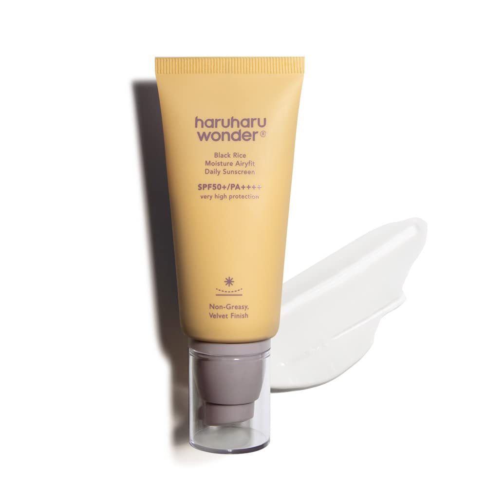 [har/006] HaruHaru/ Wonder Black Rice Moisture Airyfit Daily Sunscreen SPF50+ 50ml : هاروهارو واقي شمس بخلاصة الارز الاسود