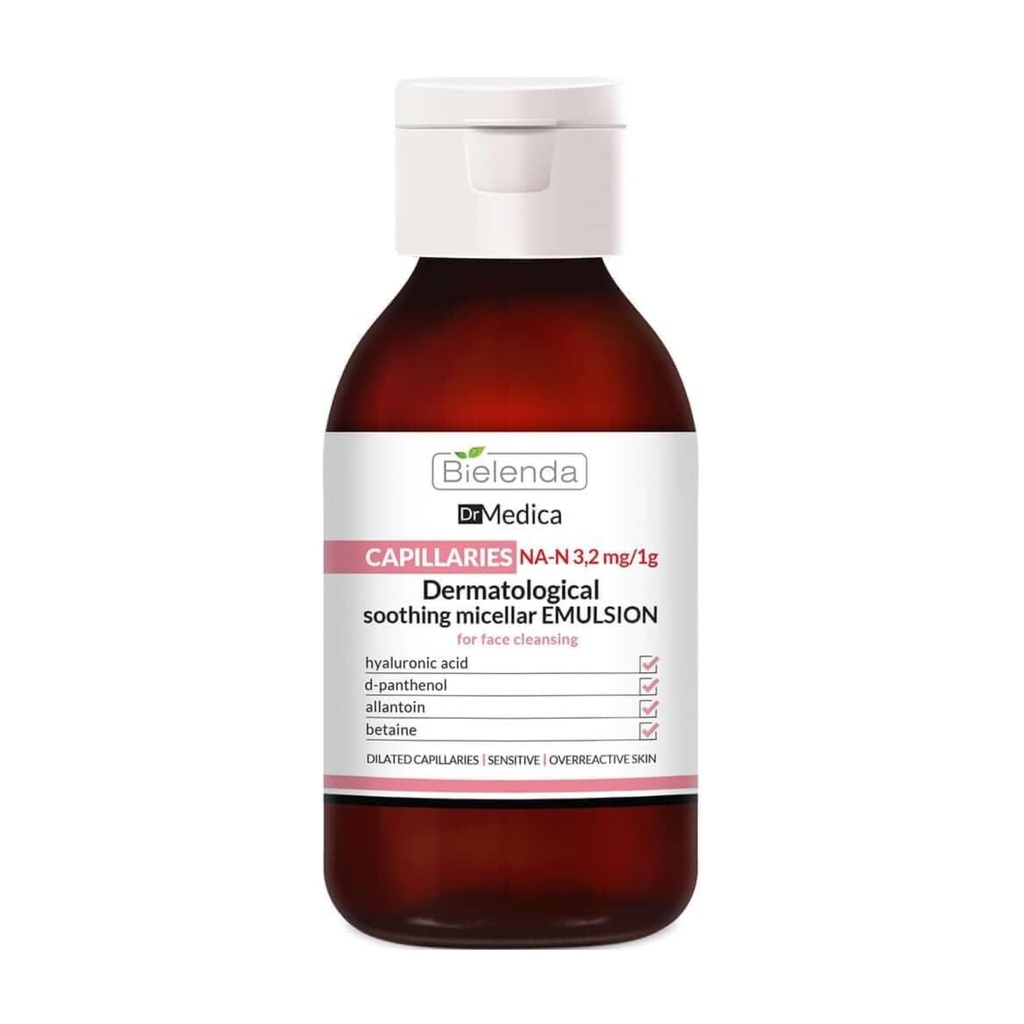 [BEL/009] 🌱 Bielenda/ Dr Medica - Capillaries Dermatological Cleansing Micellar Emulsion 250ml :