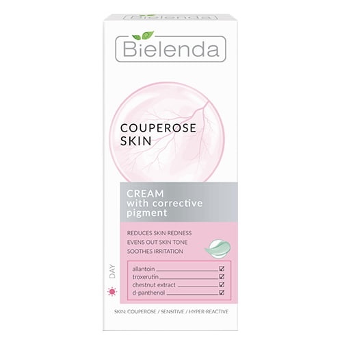 🌱 Bielenda/ CAPILLARY SKIN - Day Face Cream with Corrective Pigment 50ml :