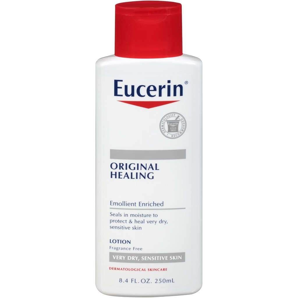 [UCRN/005] Eucerin/ Original Healing Lotion 250ml : يوسيرين لوشن مرطب للجسم والايدين بدون رائحة
