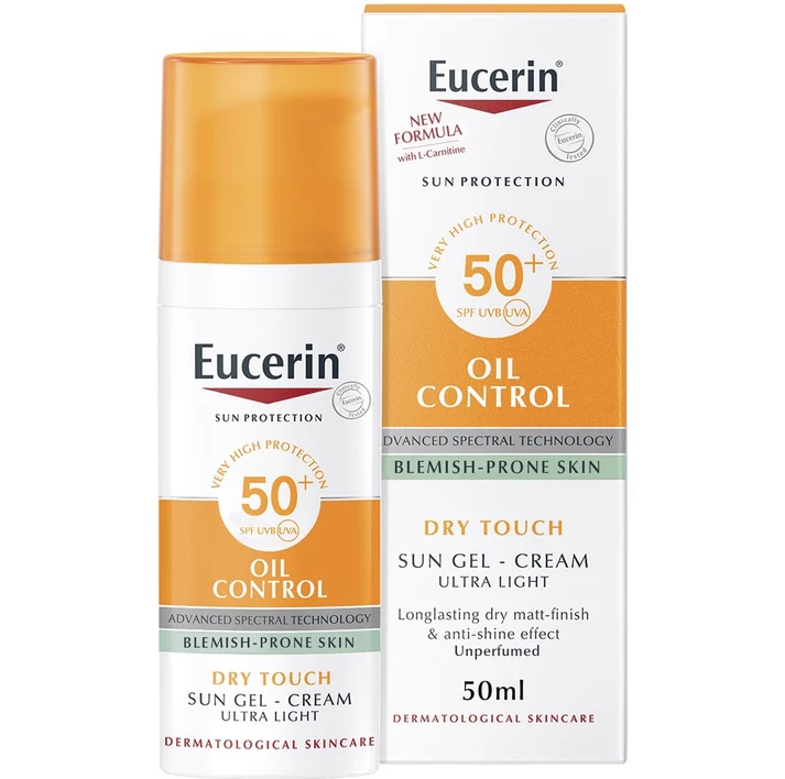 [UCRN/009] Eucerin/ Oil Control Sun Gel-Cream SPF 50+ 50ml : يوسيرين واقي شمس جل كريم للبشرة الدهنية