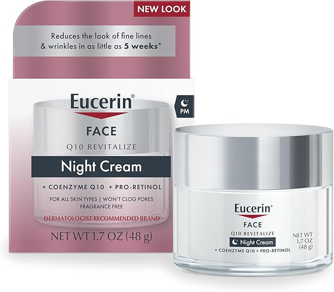 Eucerin/ Anti Wrinkle Night Face Cream with Biotin 48g : يوسيرين كريم ليلي مع البايوتين مضاد للتجاعيد