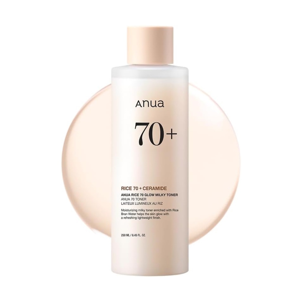 Anua/ Rice 70 Glow Milky Toner 250ml : انوا تونر الرز الحليبي لتفتيح البشرة