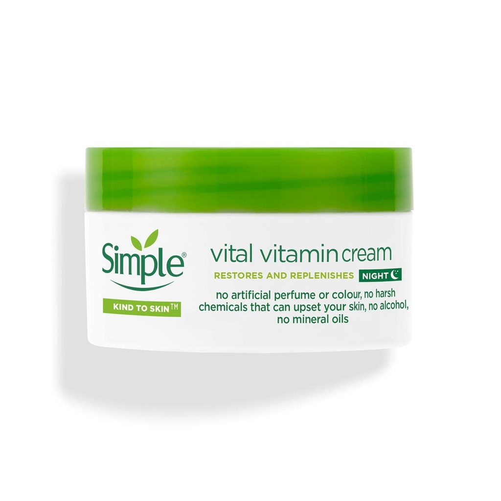 Simple/ Kind to Skin Vital Vitamin Night Cream 50ml m : سمبل كريم وجه ليلي بالفيتامينات