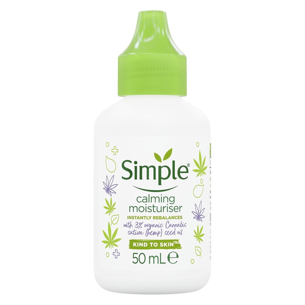 Simple/ Kind to Skin Calming Moisturiser Skin Cream 50ml : سمبل كريم مرطب مهدئ للوجه