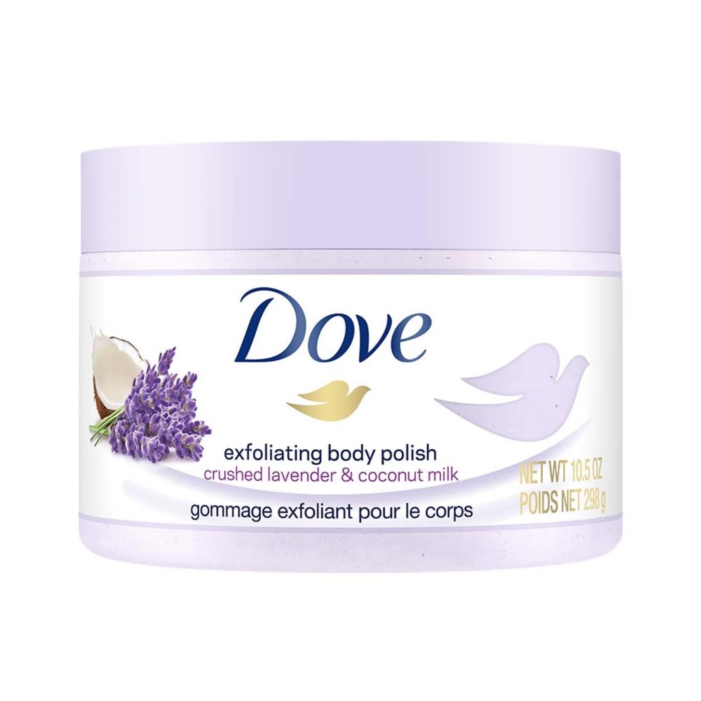 [DOV/002] Dove/ Lavender & Coconut Milk Body Scrub 298g : دوف مقشر الجسم باللافندر وزيت جوز الهند