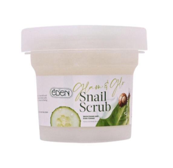 Eden/ Glam & Glo Snail Scrub 200g : ادين جل مقشر الجسم بالحلزون
