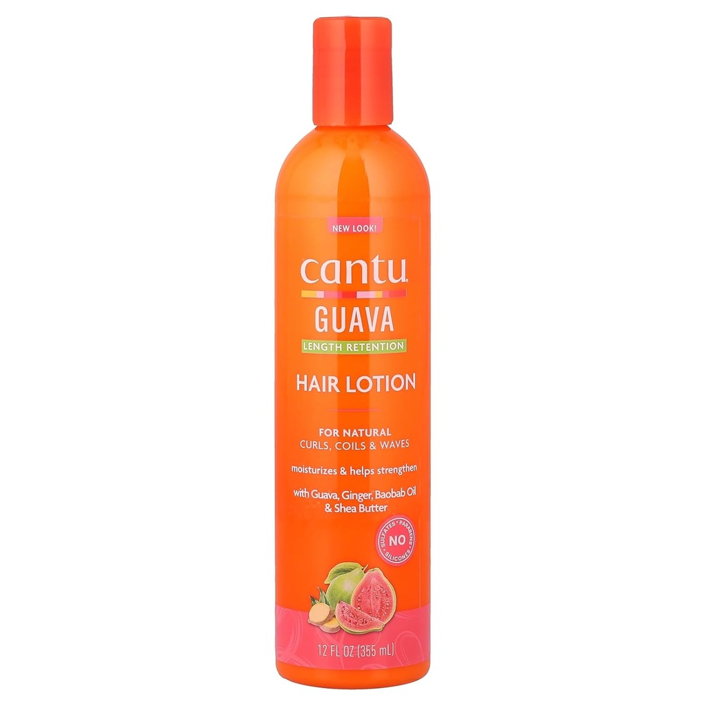 Cantu/ Guava Length Retention Hair Lotion 355ml: كانتو لوشن للشعر بالجوافة والزنجبيل