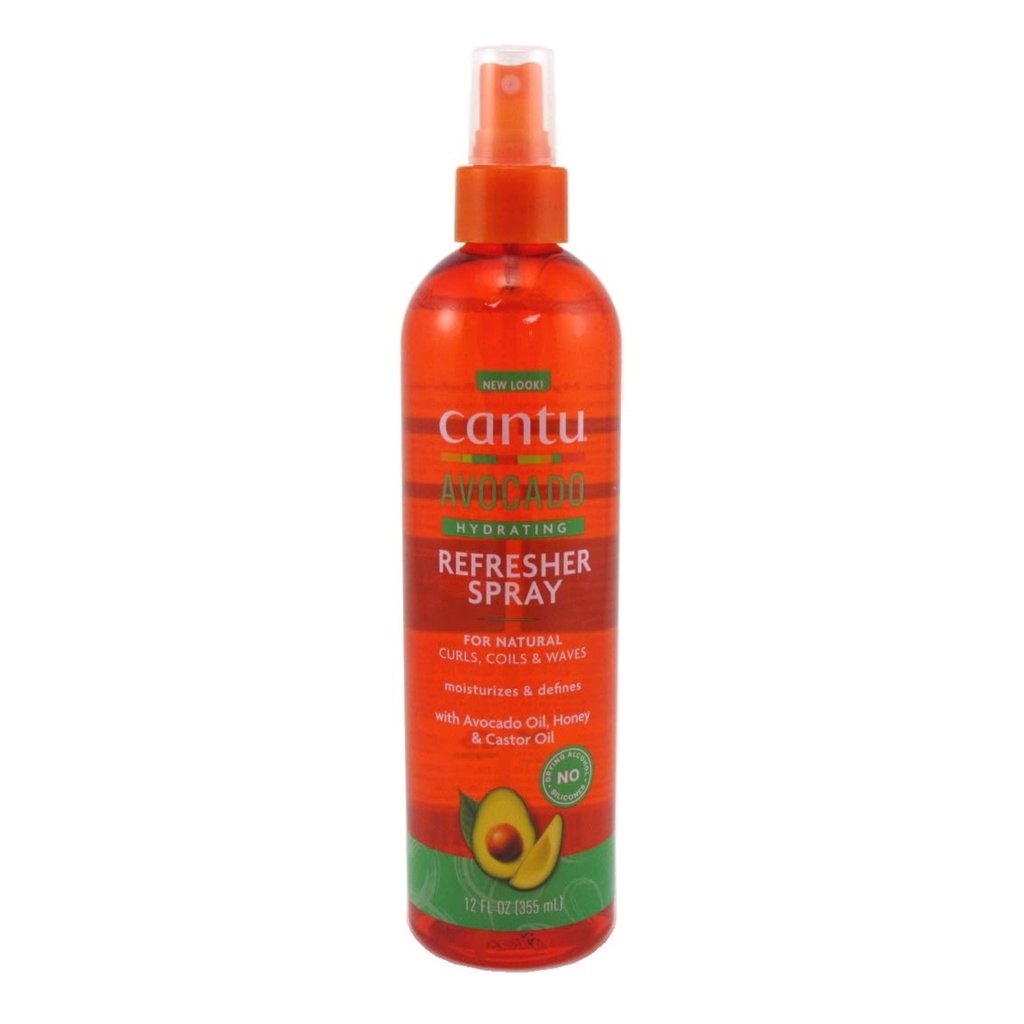 [Cantu/015] Cantu/ Avocado Hydrating Refresher Spray 355 ml : كانتو بخاخ الشعر بالأفوكادو لترطيب وتنشيط الشعر
