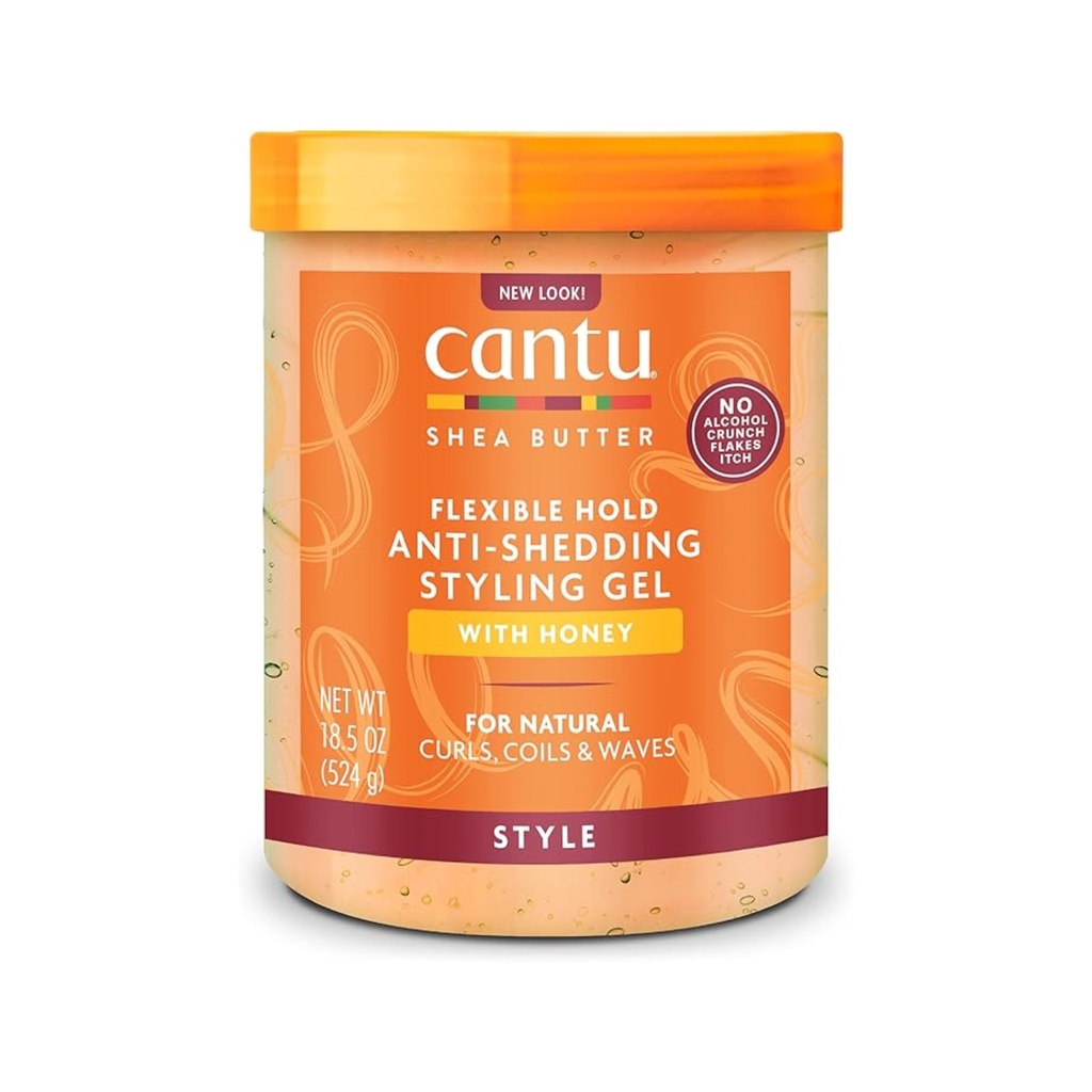 [Cantu/018] Cantu/ Anti-Shedding Styling Gel with Honey 524g : كانتو جل بخلاصة العسل لتصفيف الشعر