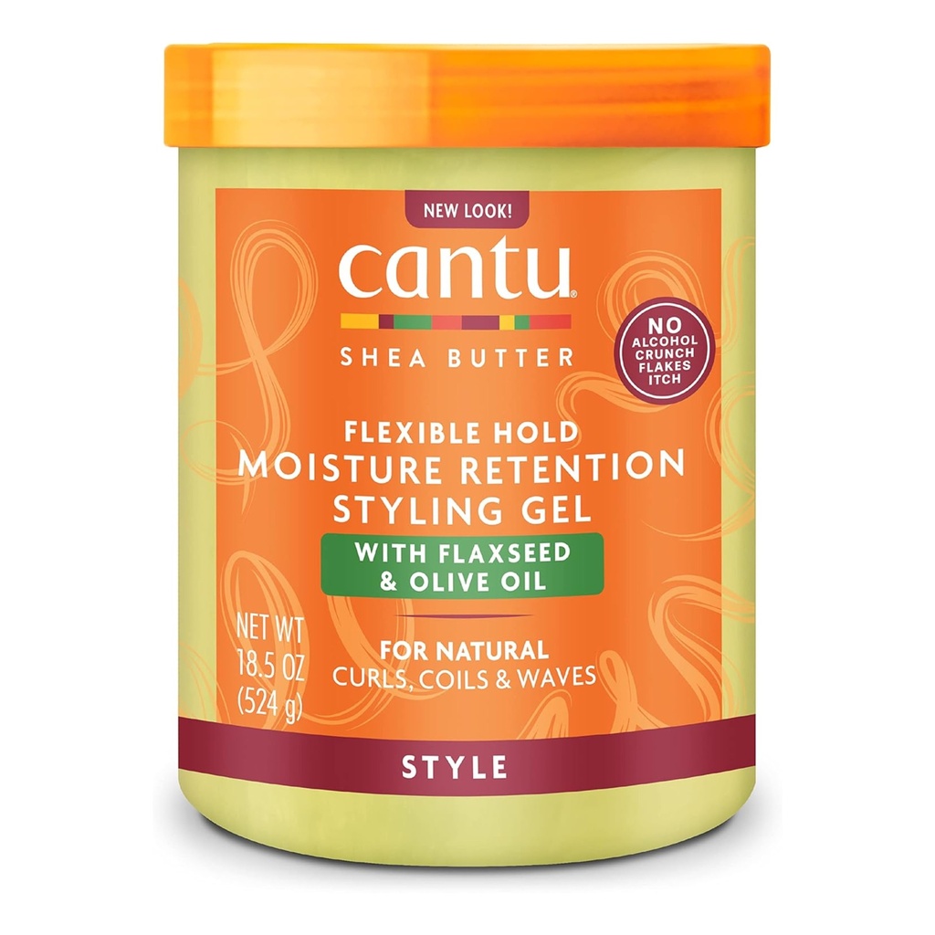 Cantu/ Moisture Retention Styling Gel with Flaxseed & Olive Oil 524g : كانتو جل الشعر بخلاصة زيت الزيتون