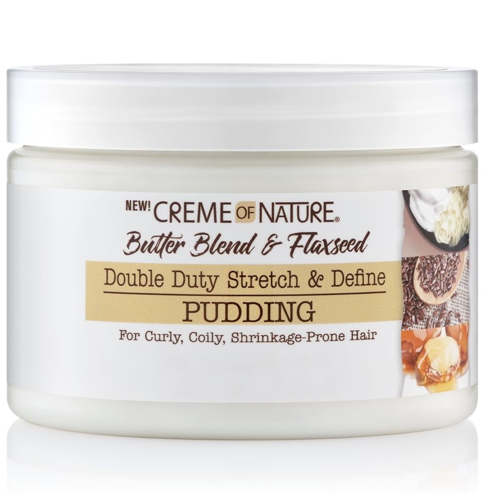 [CON/006] Creme of Nature/ Double Duty Curl Stretch & Define Pudding 326g : كريم نجرال كريم الشعر بمزيج الزبدة وبذور الكتان
