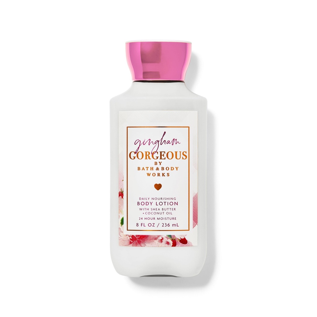 Bath & Body Work/ Daily Nourishing Body Lotion 236ml : باث اند بودي لوشن الجسم المغذي اليومي (Gingham Gorgeous)