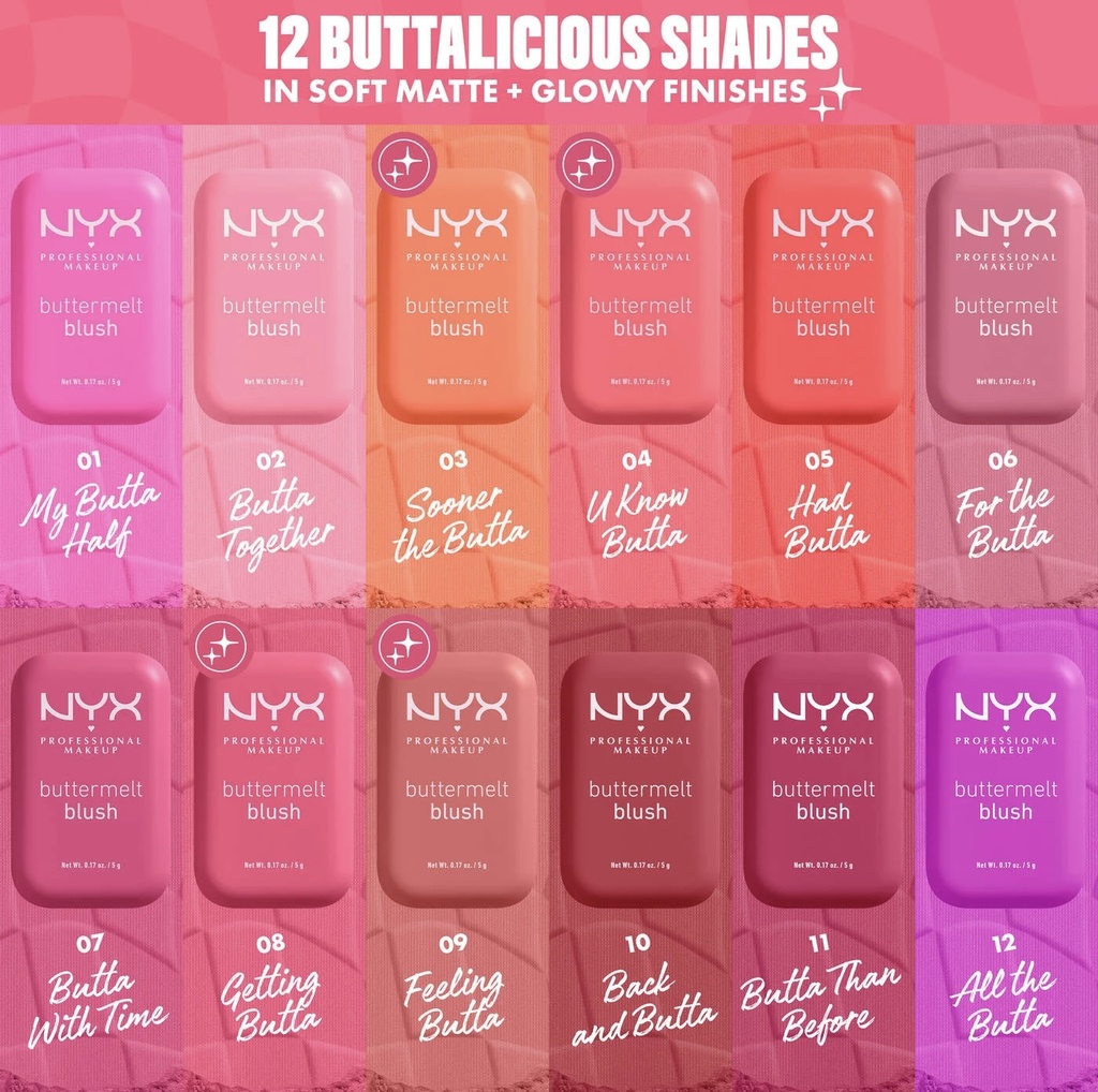 NYX/ High pigment buttery soft powder blush: (My Butta Half)