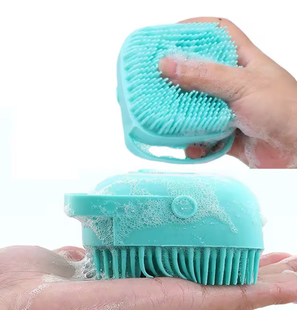 Hilosofy Silicone Brush with Shower Gel Dispenser : ليفة استحمام سليكون مع مكان خاص لوضع الغسول