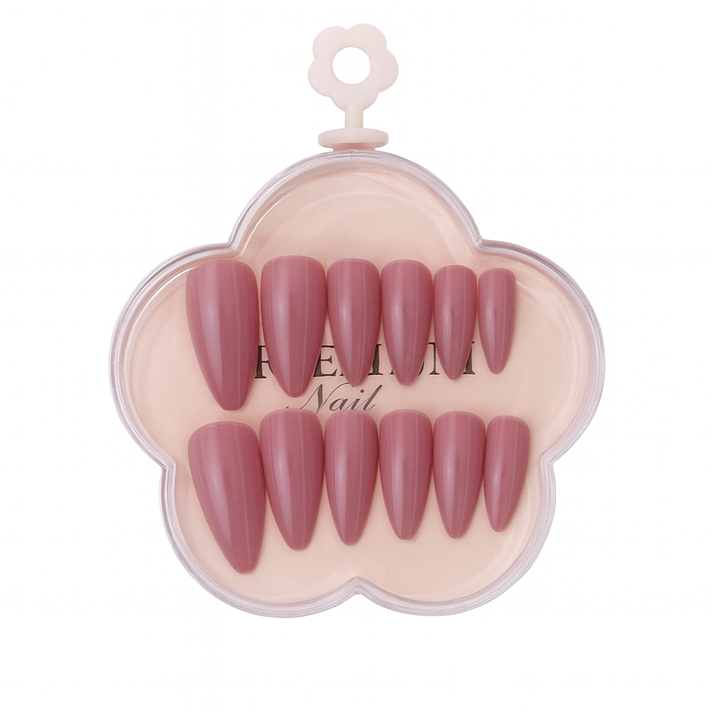 مجموعة اظافر لاصقة (Light Beige Nude)