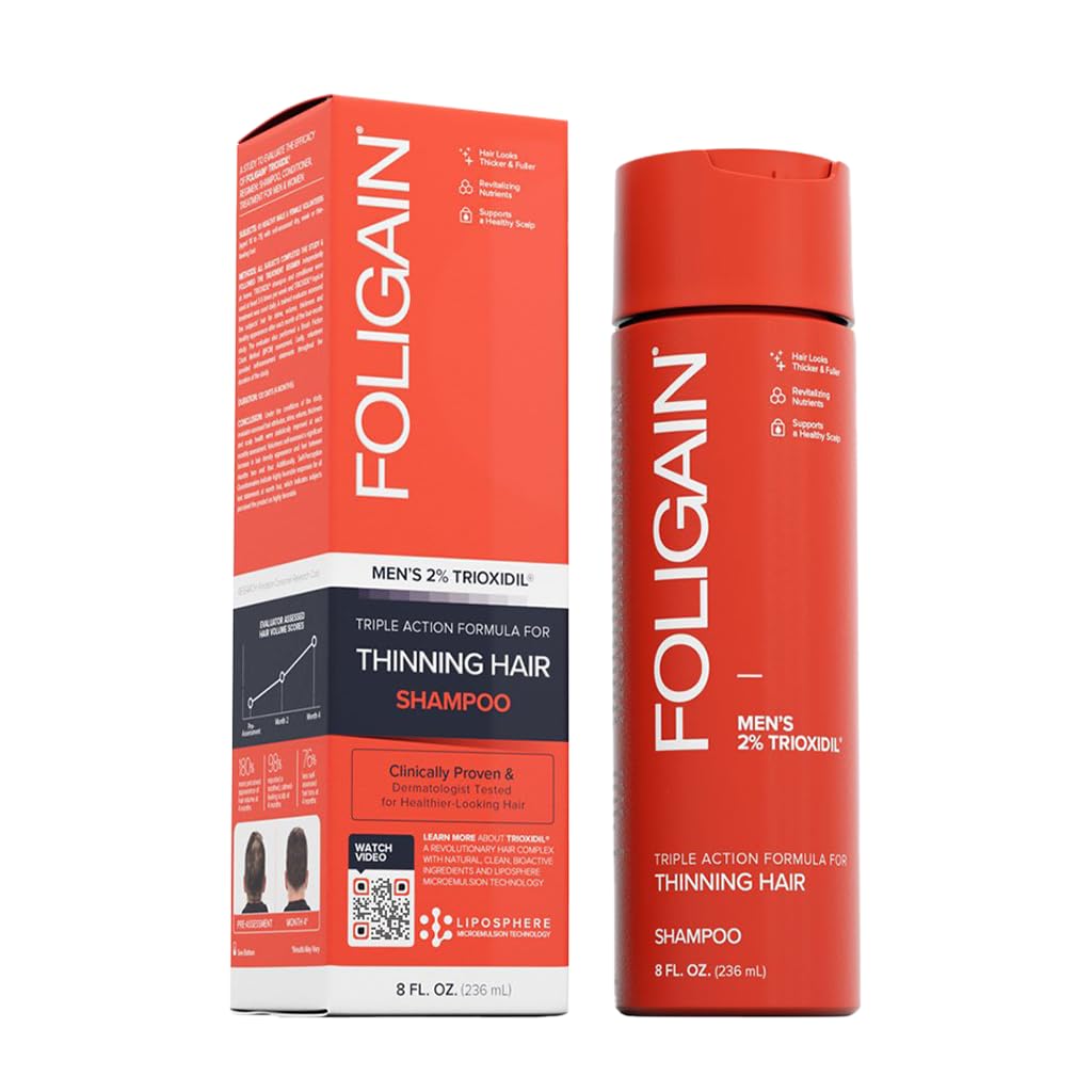FOLIGAIN/ Man Shampoo 2% Trioxidil 236ml : فوليجين شامبو ترايوكسيديل لتكثيف الشعر للرجال