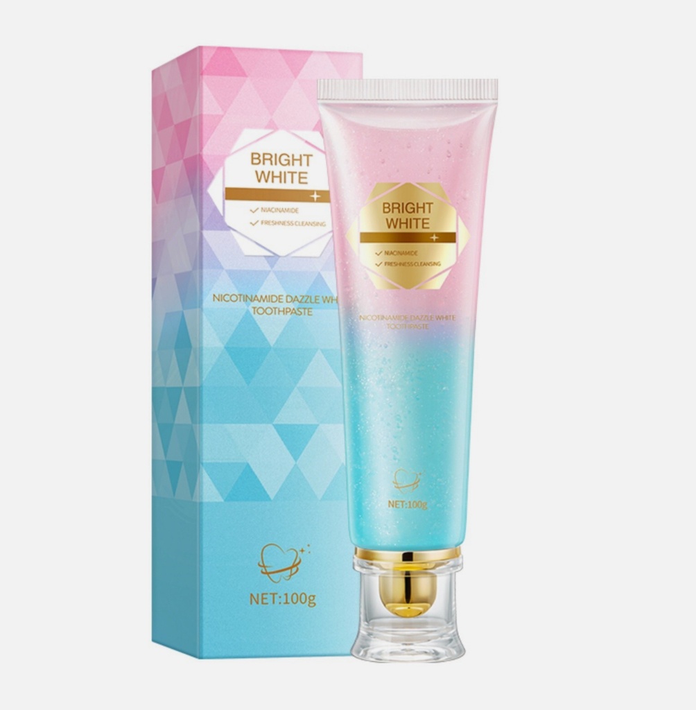 [Variable/038] Bright White/ Niacinamide Whitening Toothpaste 100g : معجون الأسنان المبيّض بالنياسيناميد والمنعش بالنعناع