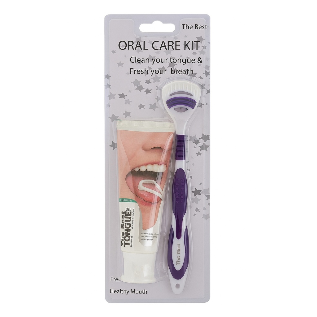 The Best Oral Care Kit :ذا بيست معجون فم وفرشة تنظيف اللسان