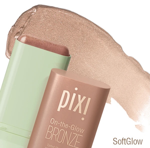 Pixi/ On-the-Glow Bronze, Hydrating Tinted Moisture Bronzer Stick 19g : بيكسي ستك برونزر اون ذا كلو (Soft Glow)