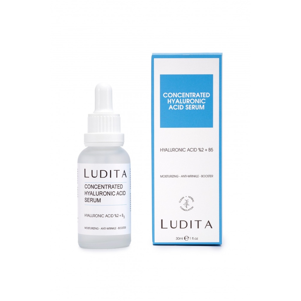 LUDITA/ Intensive Moisturizing Serum, Hyaluronic Acid + B5 - 30ml : لوديتا سيروم الترطيب المكثف بالهايلرونيك اسيد و فيتامين بي ٥