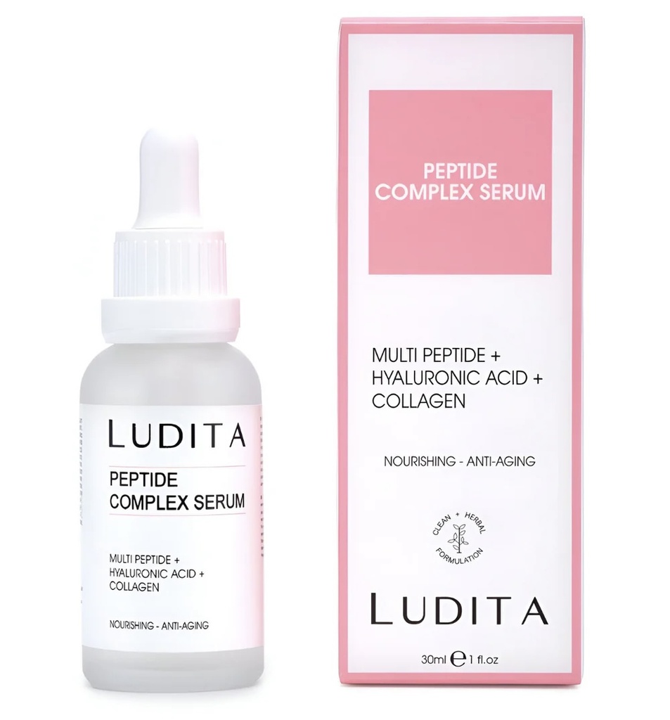 LUDITA/ Anti-Aging, Intensive Moisturizing Peptide Complex Serum for Fine Lines and Wrinkles 30ml : لوديتا سيروم الببتيدات المكثف لمكافحة الخطوط الدقيقة والتجاعيد