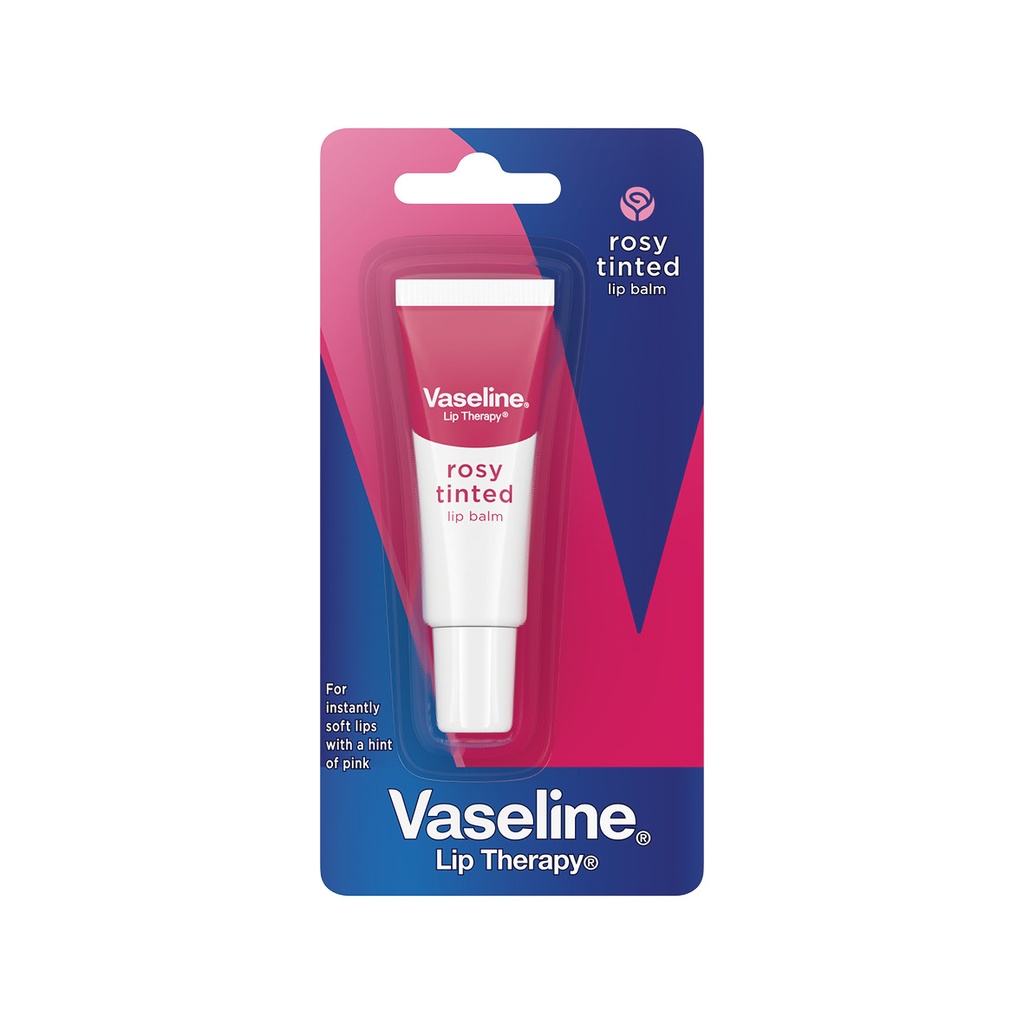 [VAS/001] Vaseline/ Lip Therapy Rosy Tinted Lip Balm Tube 10g : فازلين مرطب شفاه عصارة بلون الورد