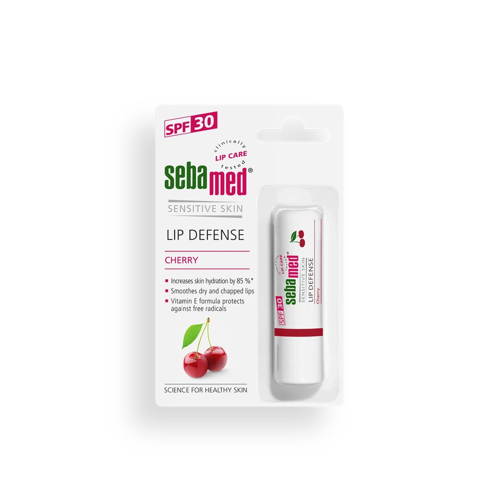 Sebamed/ Lip Defense Cherry SPF30+ 4.8g : سيباميد مرطب شفاه بالكرز مع عامل حماية من الشمس 