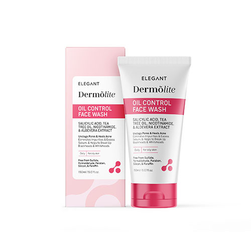 [ELG/024] Elegant/ Dermolite Oil Control Face Acne Wash for Oily Skin : ايليكانت غسول ديرمولايت للحبوب للبشرة الدهنية 