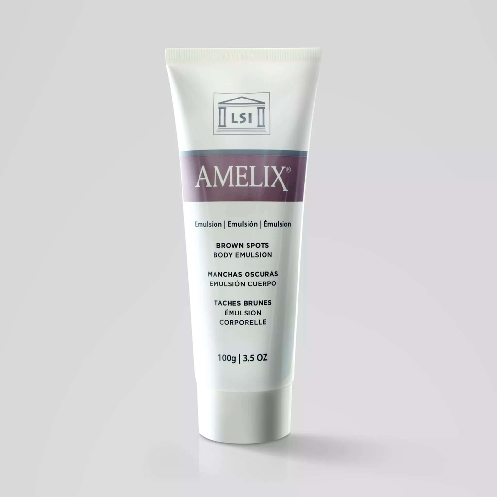 LSI/ AMELIX Body Emulsion Cream - Dark Spot Corrector & Hydrating Body Lotion For Dry Skin 100g : اميلكس كريم الجسم وتفتيح المناطق الداكنة 