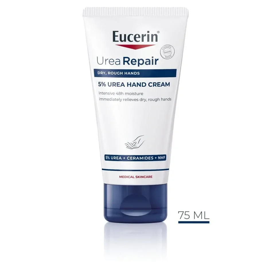 [UCRN/0018] Eucerin/ Urea Repair 5% Urea Hand Cream 75ml : يوسيرين كريم مرطب لليد مع نسبة يوريا