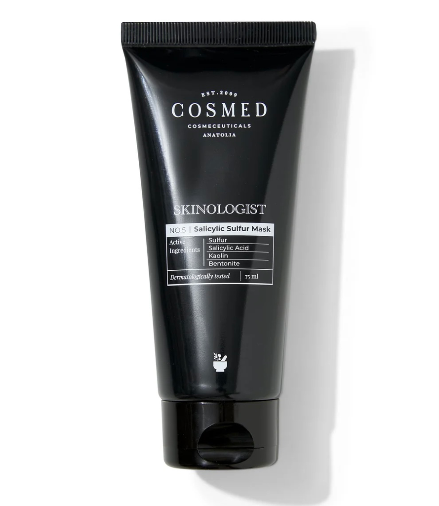COSMED/ Skinoligst - Salicylic Sulfur Mask  Anti Blackhead Clay Mask with Salicylic Acid and Sulfur 75ml : كوزميد ماسك للرؤس السوداء بالسالسيلك اسيد والكبريت 