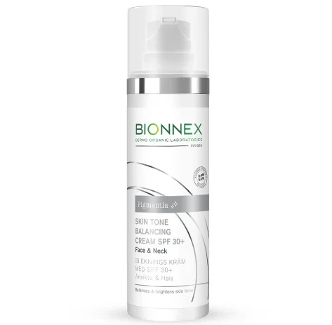 BIONNEX/ Pigmenta Brightening Cream SPF30+ For Face and Neck Areas 30ml : بيونيكس كريم بيكمنتا لتفتيح الوجه والرقبة مع واقي شمس 