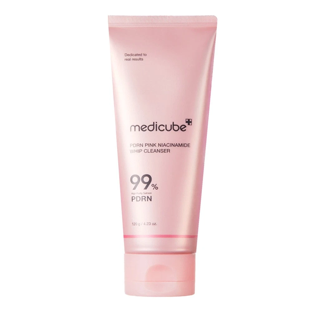 Medicube/ PDRN Pink Niacinamide Whip Cleanser 120ml : مديكيوب غسول رغوي بالنياسينمايد 