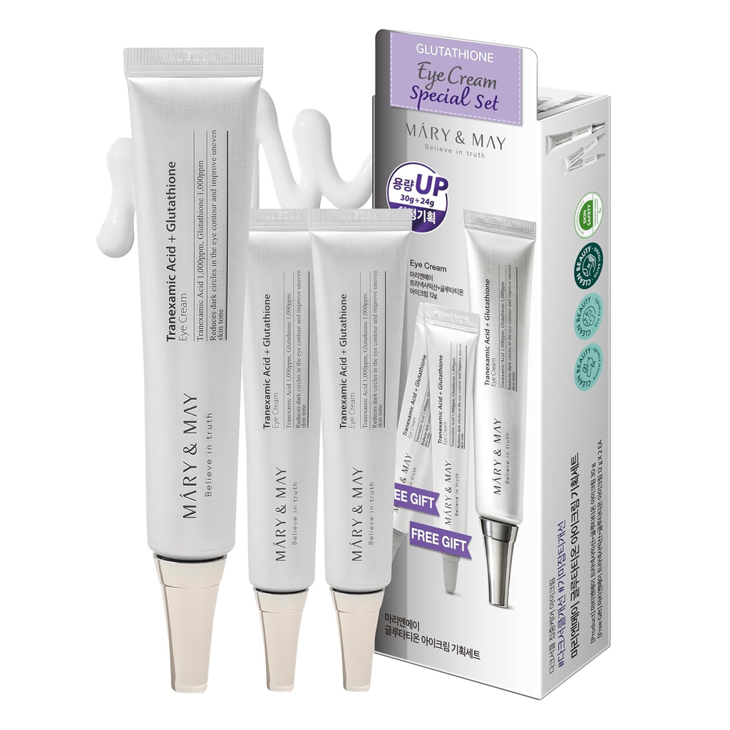 Mary&May/ Glutathione Eye Cream Special Set : ماري اند ماي مجموعة كريم العين بالكلوتاثيون