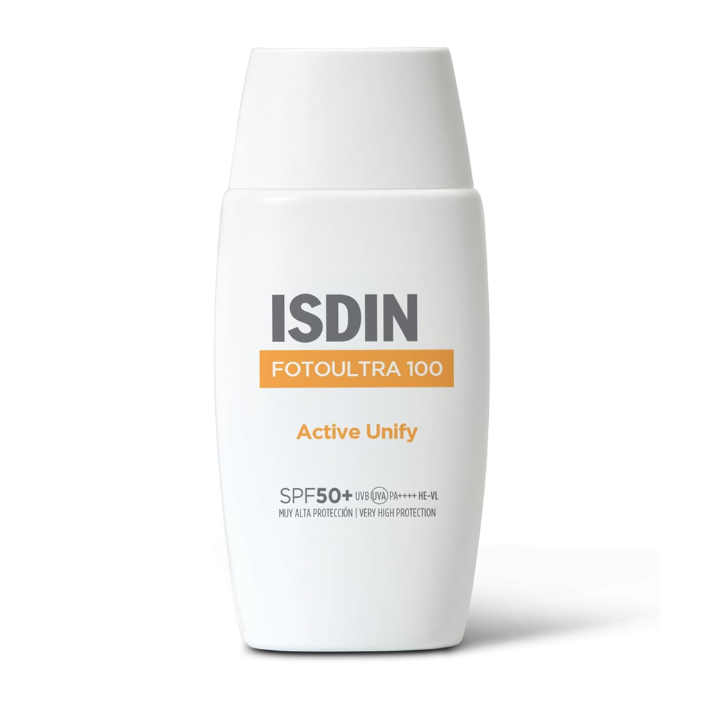 [SDN/004] ISDIN/ Fotoultra 100 Active Unify Fusion Fluid 50ml : ايزدين فوتو ألترا أكتيف يونيفاي فلويد لتفتيح  التصبغات مع واقي شمس