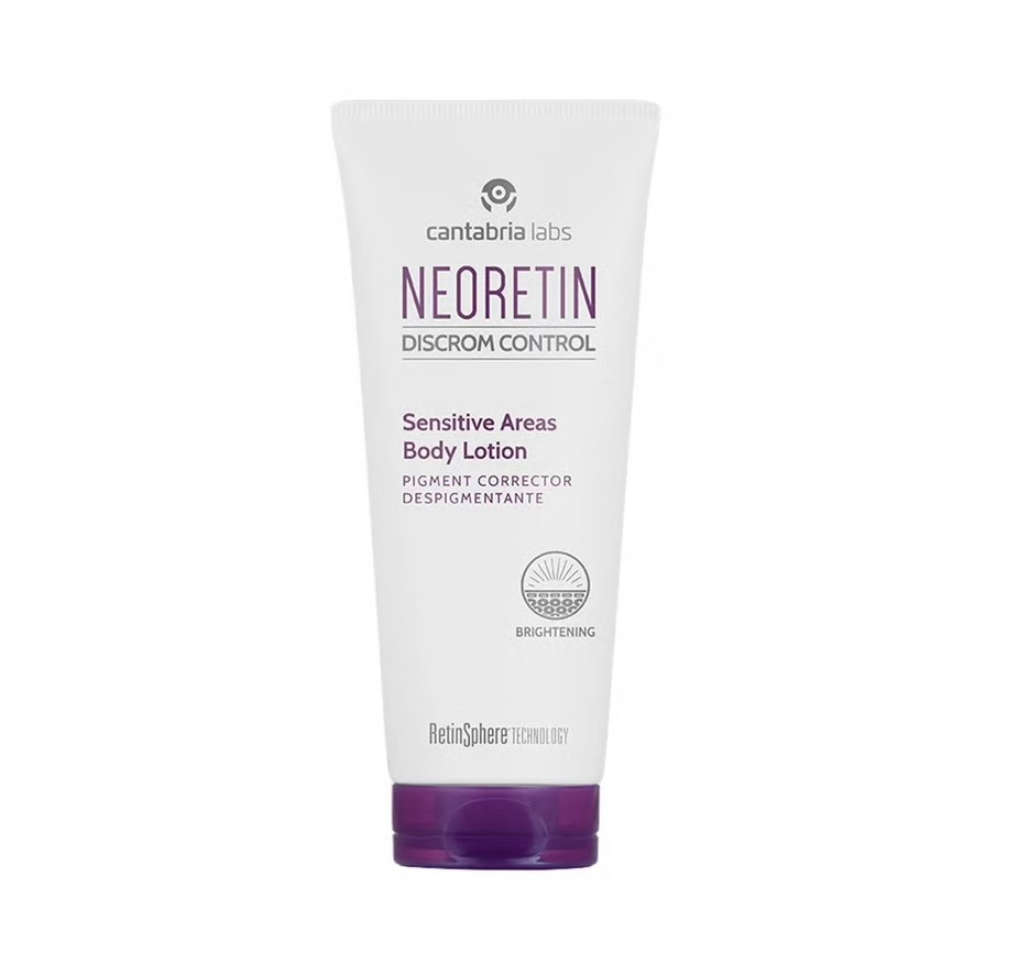 Cantabria Labs/ Neoretin Discrom Control Sensitive Areas Body Lotion Dark Spots 100ml : كانتابريا لاب لوشن نيورتن لمعالجة تصبغات المناطق الحساسة في الجسم 