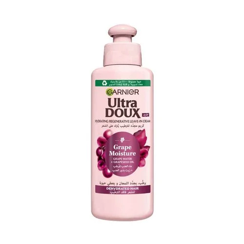 Garnier / ultra doux grape leave-in 200ml كريم مجدد للترطيب بالعنب للشعر الفاقد للترطيب 