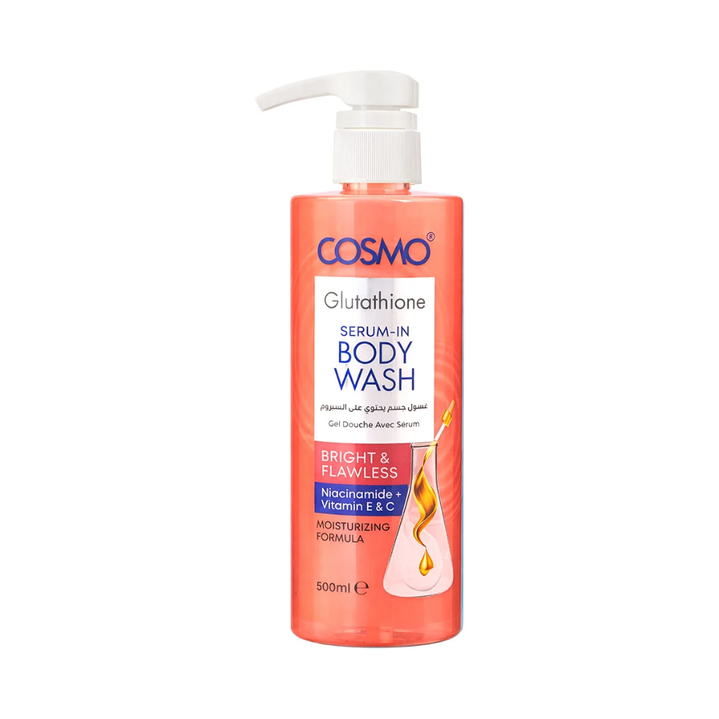 COSMO / COSMETICS Body Wash Serum Bright & flawless 500mlكوزمو غسول جسم جل – 500