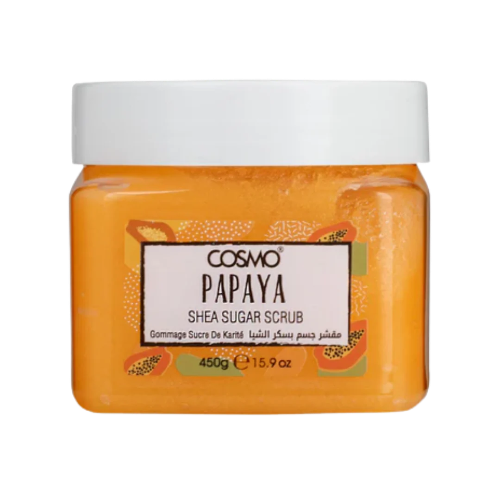 COSMO /  Papaya Shea Sugar Scrub - 450g | كوزمو مقشر الجسم بالسكر و زبدة الشيا و البابايا - 450 غرام